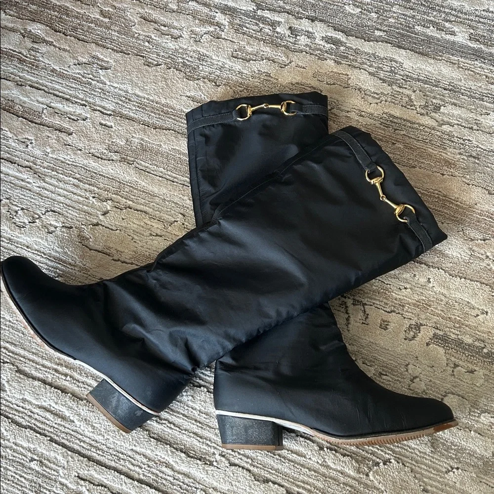 Gucci Horsebit Shearling & Nylon Boots - Picture 12 of 13